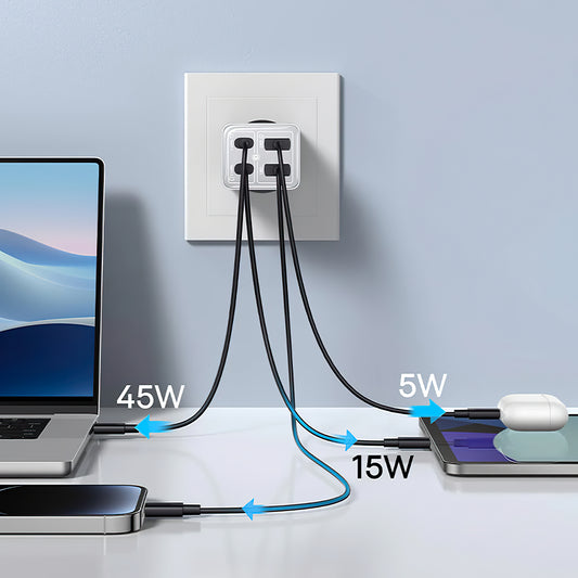 Netzwerk-Ladegerät Baseus GaN6 Pro, 65W, 3,25A, 2 x USB-A - 2 x USB-C, Weiß
