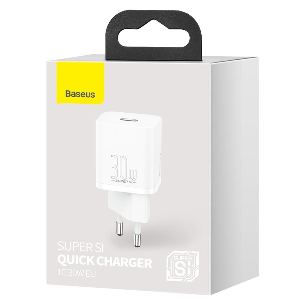 Netzwerk-Ladegerät Baseus Super Si 1C, 30W, 3A, 1 x USB-C, Weiß CCSUP-J02