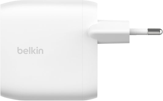 Belkin BoostCharge Pro Dual Netzladegerät, 60W, 3A, 2 x USB-C, Weiß WCB010vfWH