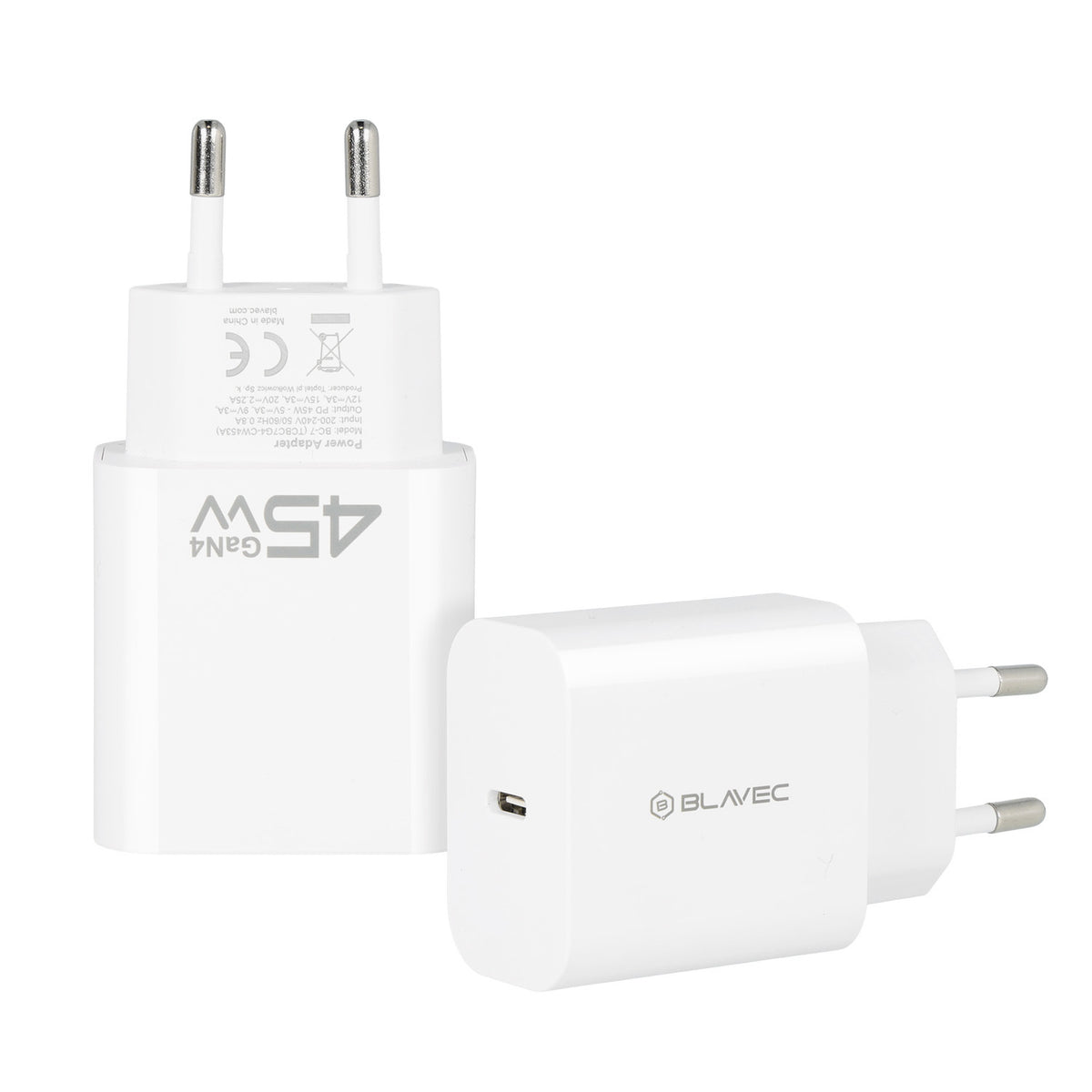 Blavec BC-7 Netwerkoplader, 45W, 3A, 1 x USB-C, Wit