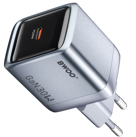 Netlader BWOO BO-CDA236, 30W, 3A, 1 x USB-C, Grijs