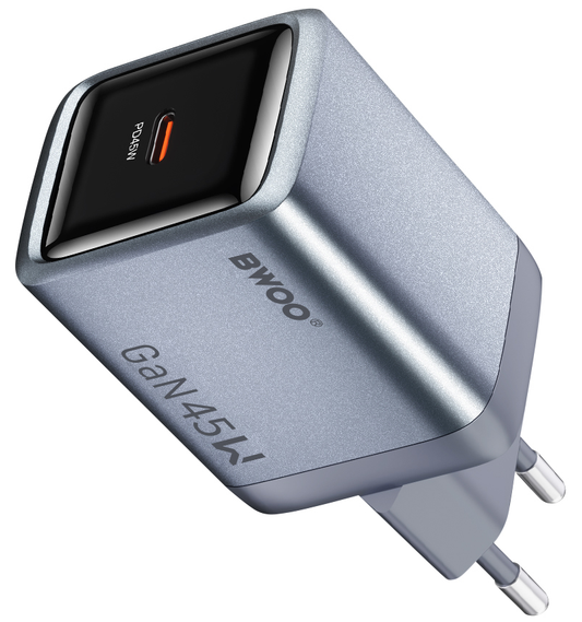 Netlader BWOO BO-CDA238, 45W, 3A, 1 x USB-C, Grijs