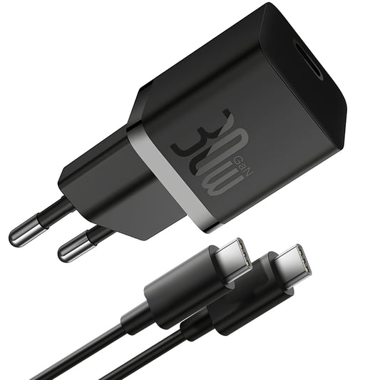 Baseus GaN5S USB-C kabel netwerklader GaN5S, 30W, 3A, 1 x USB-C, zwart P10110902113113-00