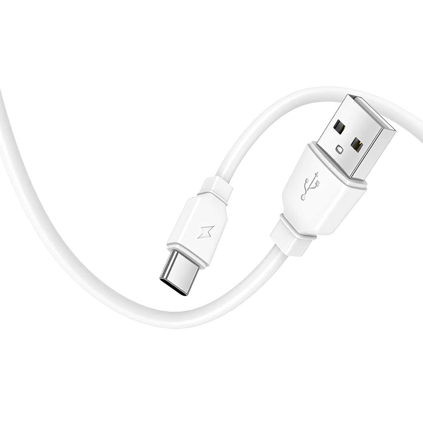 Prestico F7S USB-C netwerkoplader met kabel, 12W, 2,4A, 1 x USB-A, wit