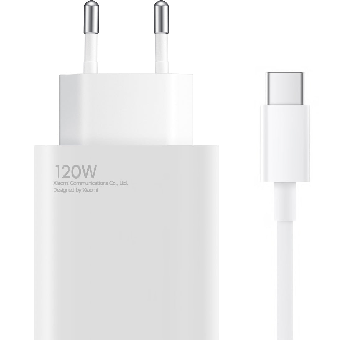 Chargeur réseau Xiaomi avec câble USB-C, 120W, 6A, 1 x USB-A, blanc BHR9462EU