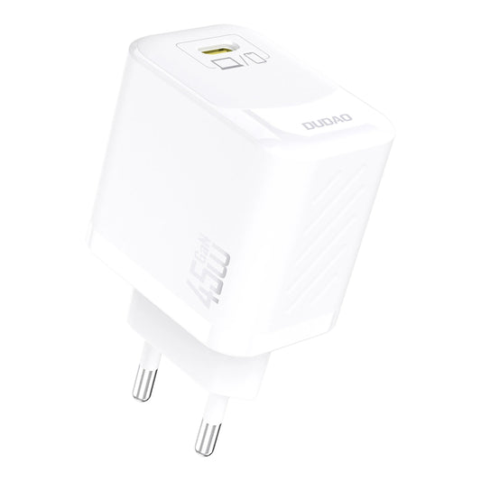 Chargeur réseau avec câble USB-C Dudao A28C, 45W, 3A, 1 x USB-C, Blanc