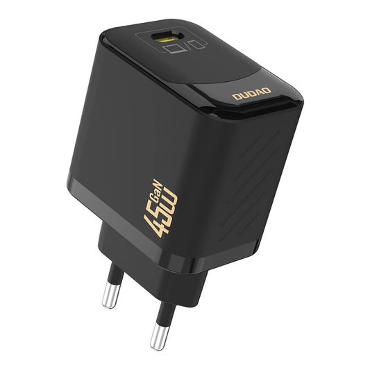 Chargeur réseau avec câble USB-C Dudao A28C, 45W, 3A, 1 x USB-C, Noir