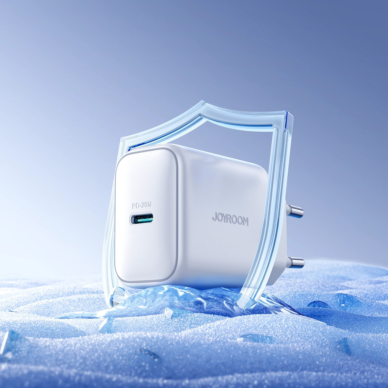 Netwerkoplader met USB-C Kabel Joyroom JR-TCF20, 20W, 3A, 1 x USB-C, Wit