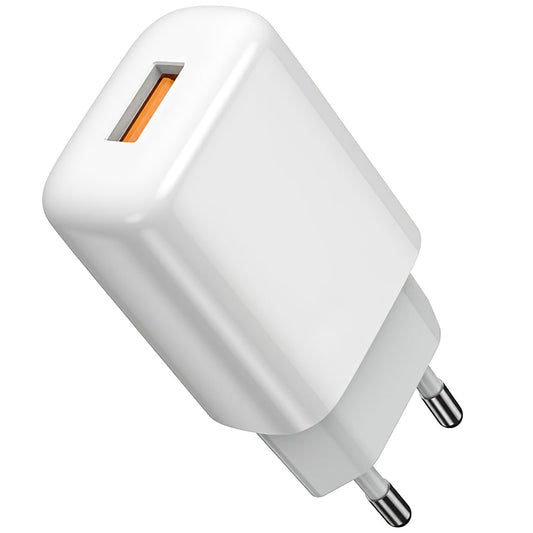 Prestico F7S Netwerkoplader met microUSB-kabel, 12W, 2,4A, 1 x USB-A, Wit