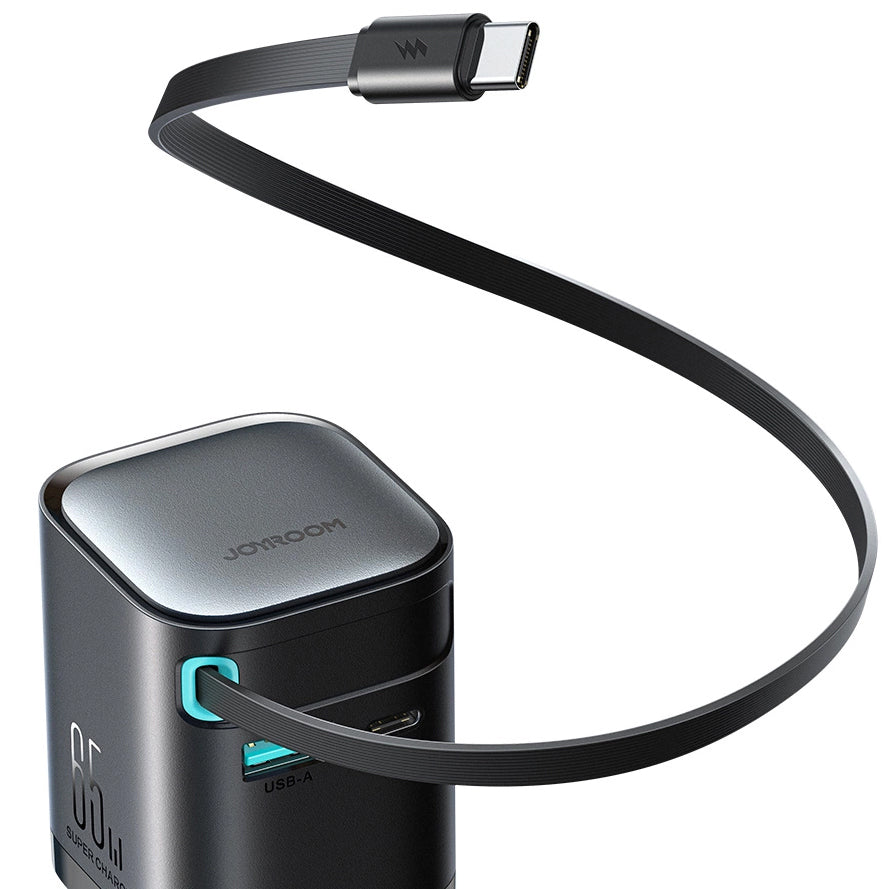 Joyroom JR-TCL02 USB-C kabelnetwerklader JR-TCL02, 65W, 3A, 1 x USB-A - 1 x USB-C, Zwart