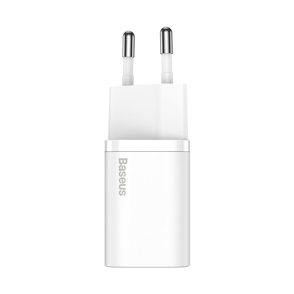 Baseus Chargeur réseau Super Si avec câble Lightning, 20W, 3A, 1 x USB-C, blanc TZCCCSUP-B02