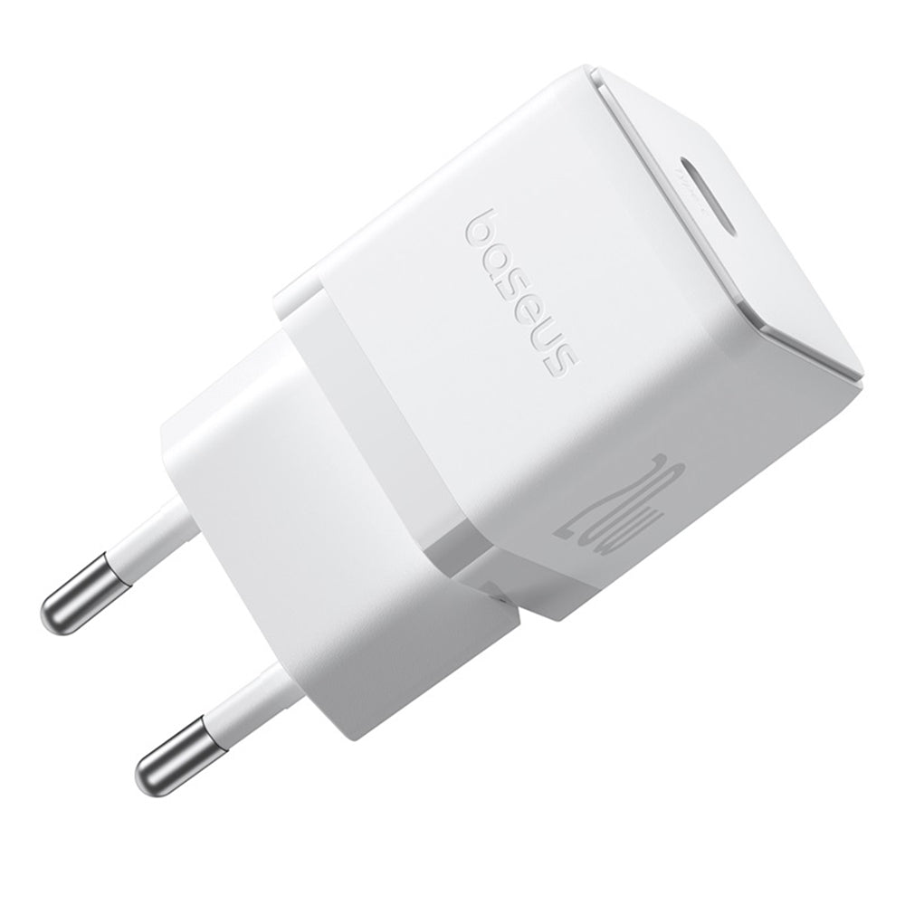 Chargeur réseau avec câble USB-C Baseus Palm, 20W, 3A, 1 x USB-C, Blanc P10111602213-01