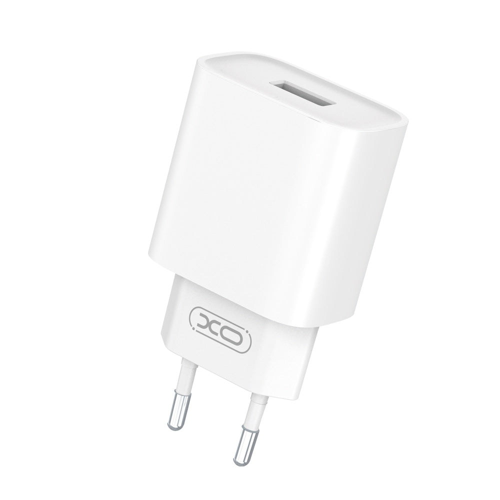Netwerkoplader met USB-C Kabel XO Design CE02D, 18W, 3A, 1 x USB-A, Wit