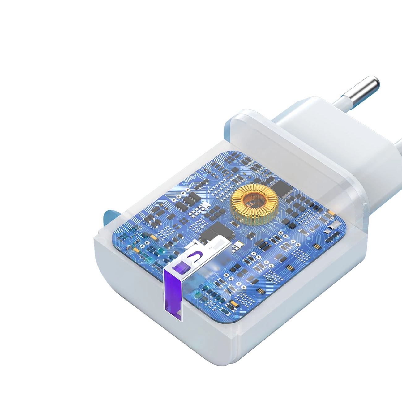 Network Charger with USB-C Cable Dudao A20EU, 18W, 3A, 1 x USB-A, White