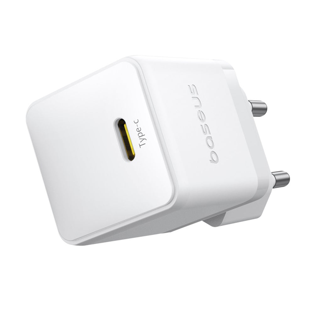 Chargeur réseau avec câble USB-C Baseus Palm, 20W, 3A, 1 x USB-C, Blanc P10111602213-01