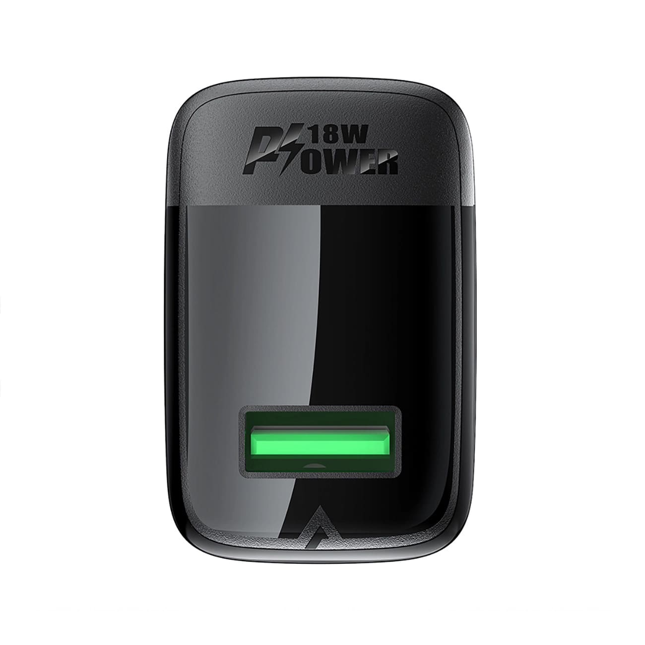 Netzladegerät mit USB-C Kabel Acefast A90, 18W, 3A, 1 x USB-A, Schwarz