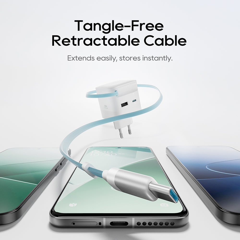 Netzteil mit USB-C-Kabel Cuktech, 67W, 3,25A, 1 x USB-A - 1 x USB-C, Weiß CUKA653WEUWT