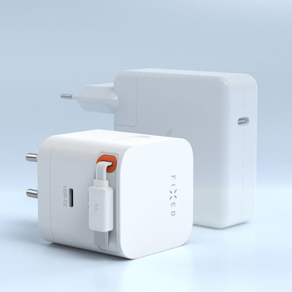 Chargeur réseau avec câble USB-C Fixed, 65W, 3.25A, 1 x USB-C, Noir