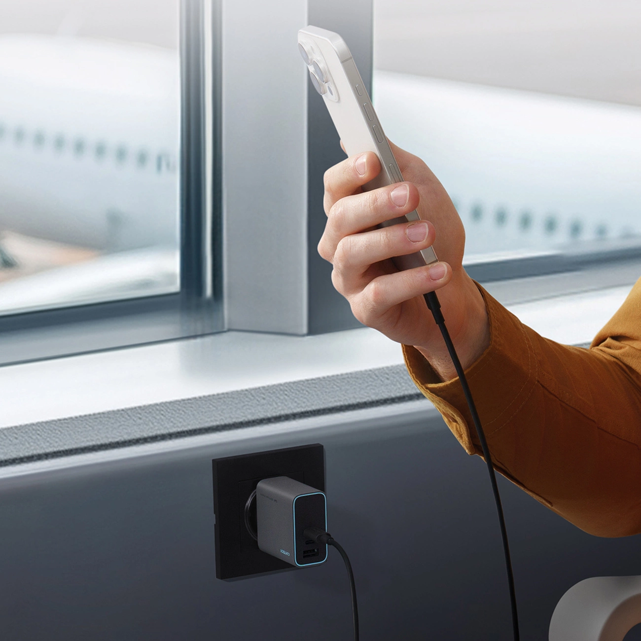 Chargeur Réseau Cuktech, 65W, 3A, 1 x USB-A - 2 x USB-C, Gris CUKAD653EUGR