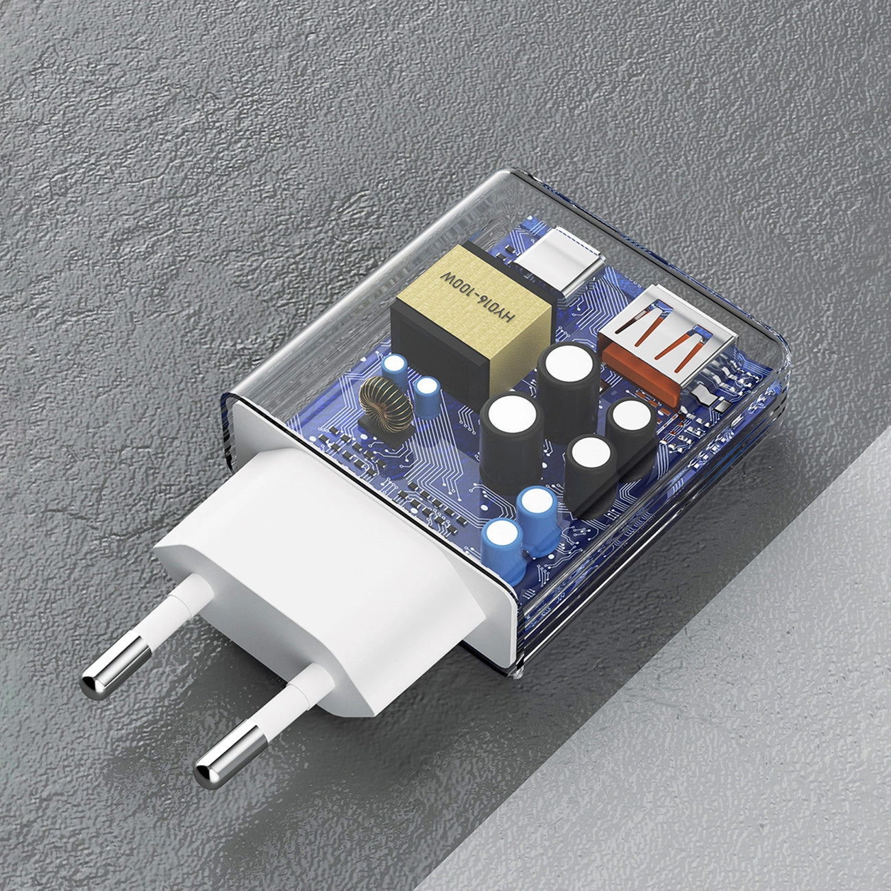 Chargeur réseau Dudao A30EU, 30W, 3A, 1 x USB-A - 1 x USB-C, blanc