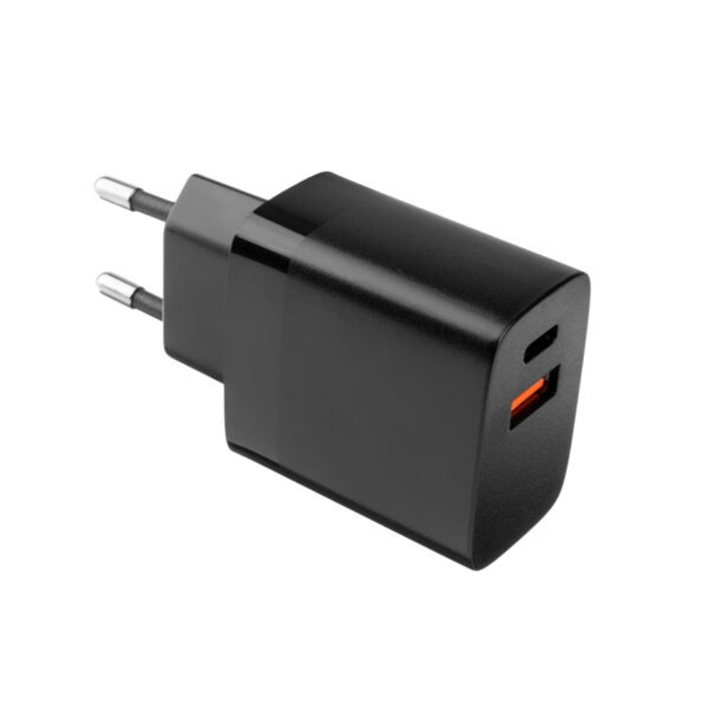 Netzladegerät Fixed, 17W, 3A, 2 x USB-A, Schwarz