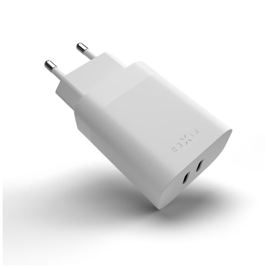 Netwerkoplader Fixed, 35W, 3A, 2 x USB-C, Wit