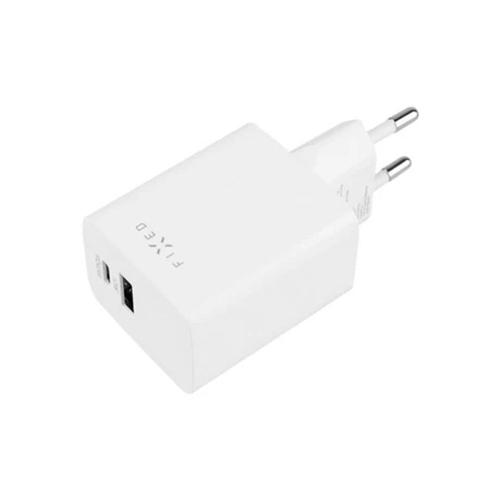 Chargeur Réseau Fixed Mini, 45W, 3A, 1 x USB-A - 1 x USB-C, Blanc