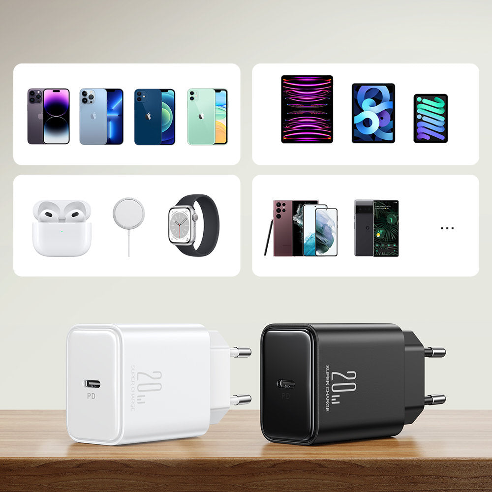 Joyroom JR-TCF06 Netzwerk-Ladegerät JR-TCF06, 20W, 3A, 1 x USB-C, Schwarz