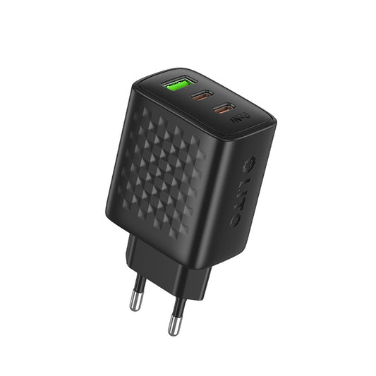 Chargeur Réseau Lito LC25, 65W, 3.25A, 1 x USB-A - 2 x USB-C, Noir