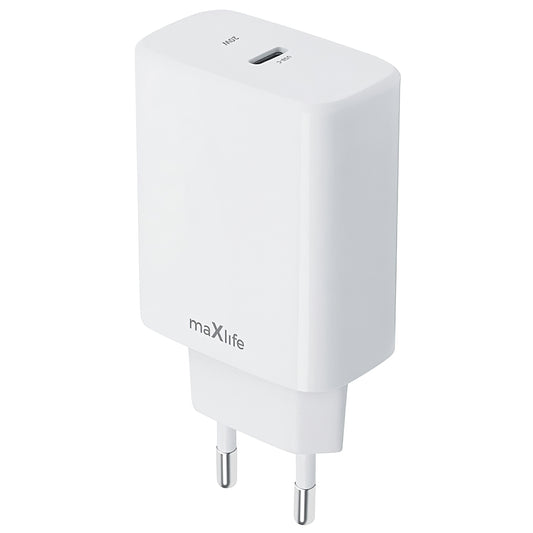 MaXlife MXTC-10-20C Network Charger, 20W, 3A, 1 x USB-C, White