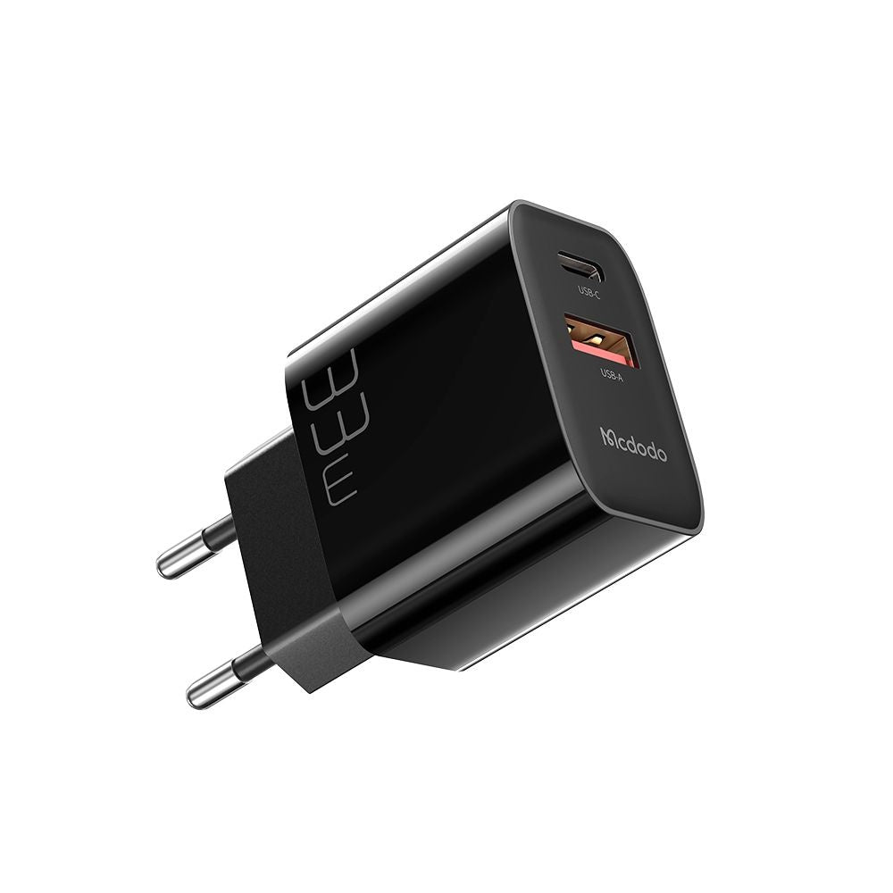 Netzladegerät McDodo CH-0921, 33W, 3A, 1 x USB-A - 1 x USB-C, Schwarz