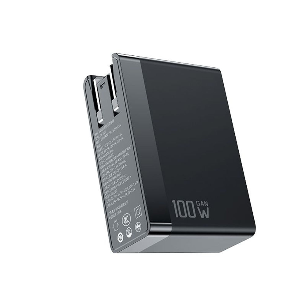 Chargeur Réseau McDodo CH-8101 Pro Nuc AR Power Travel, 100W, 5A, 1 x USB-A - 2 x USB-C, Noir