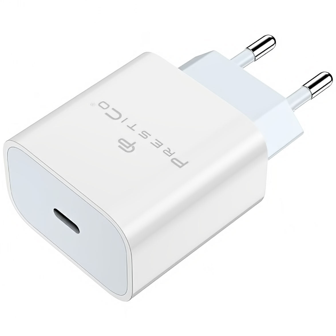 Chargeur réseau Prestico F8A Box, 20W, 3A, 1 x USB-C, blanc