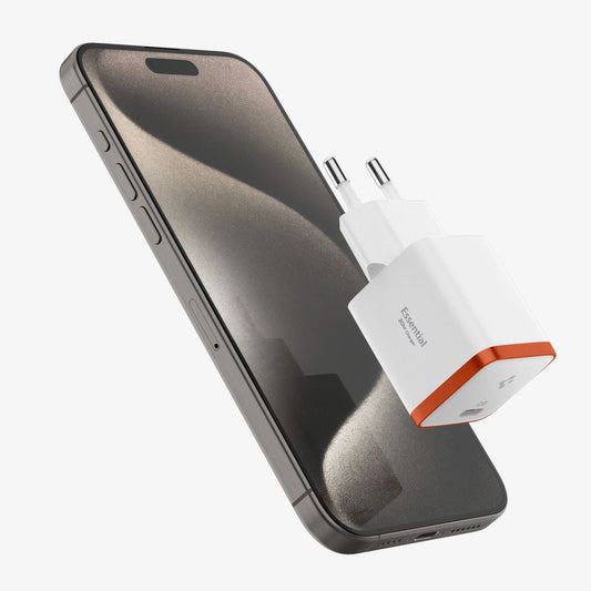 Chargeur secteur Spigen EE301EU Essential, 30W, 3A, 1 x USB-C, Blanc ACH08449