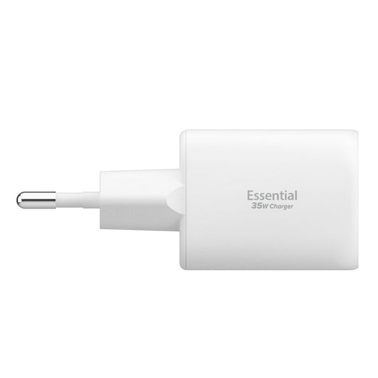 Spigen Essential Netwerkoplader, 35W, 3A, 1 x USB-A - 1 x USB-C, Wit
