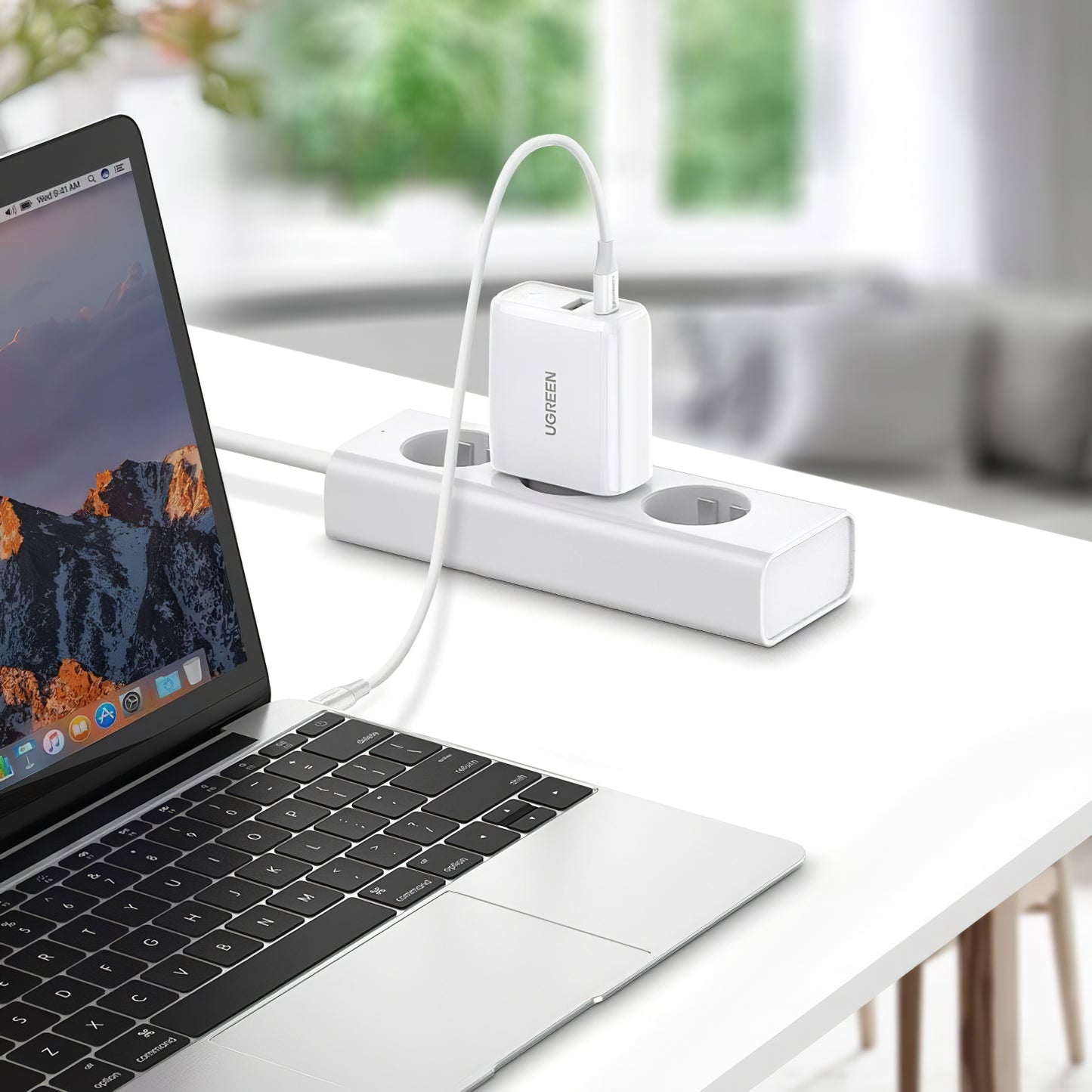 Netwerkoplader UGREEN CD170, 36W, 3A, 1 x USB-A - 1 x USB-C, Wit