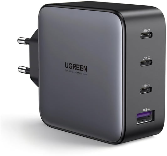Chargeur réseau UGREEN CD226, 100W, 3A, 1 x USB-A - 3 x USB-C, Noir