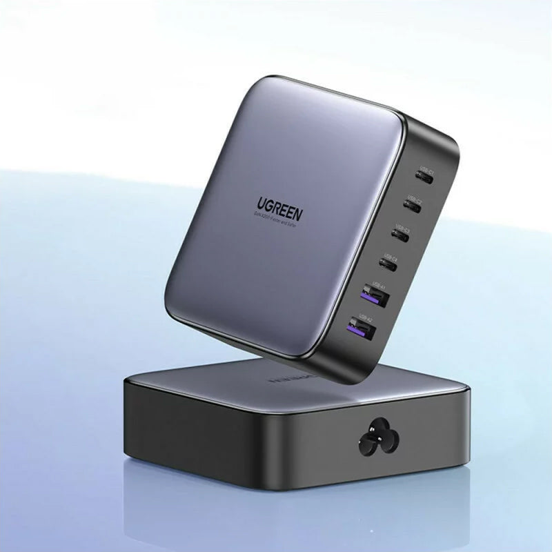 Ladestation UGREEN CD271 Nexode, 200W, 5A, 2 x USB-A - 4 x USB-C, Grau