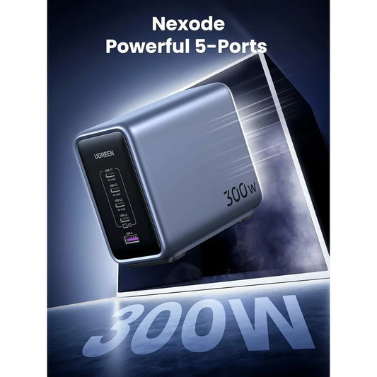 Station de charge UGREEN CD333 Nexode, 300W, 5A, 1 x USB-A - 4 x USB-C, Gris