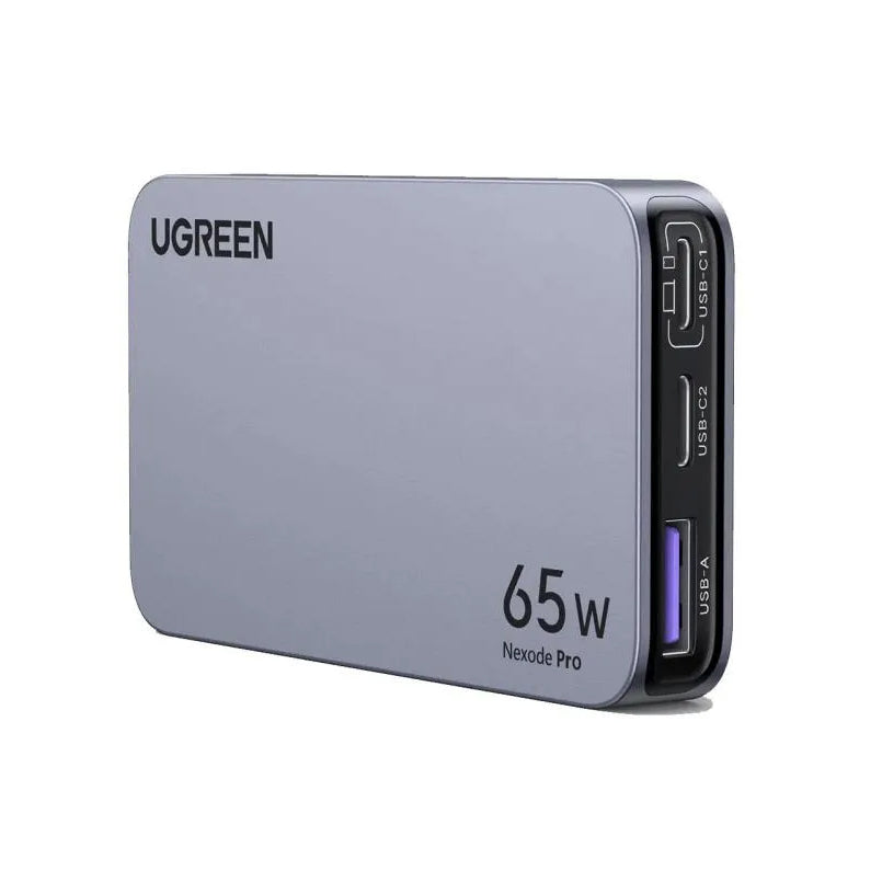 Netwerklader UGREEN X753 Nexode Pro, 65W, 3A, 1 x USB-A - 2 x USB-C, Grijs