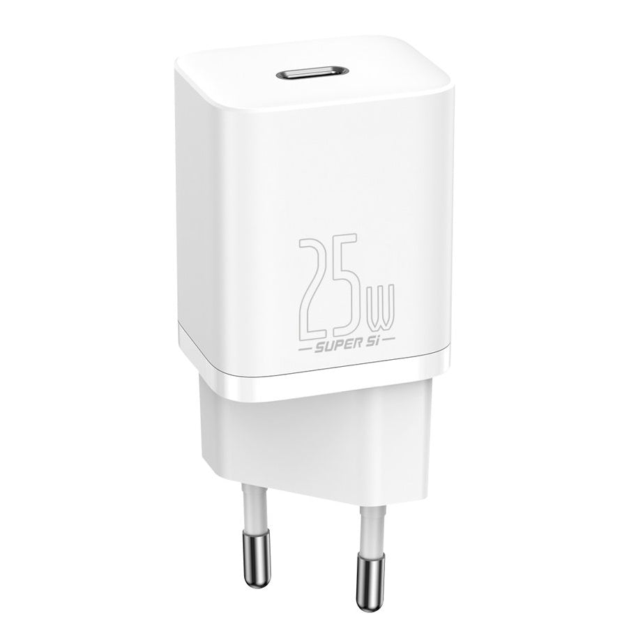 Baseus Super Si Netzwerk-Ladegerät, 25W, 3A, 1 x USB-C, Weiß CCSP020102