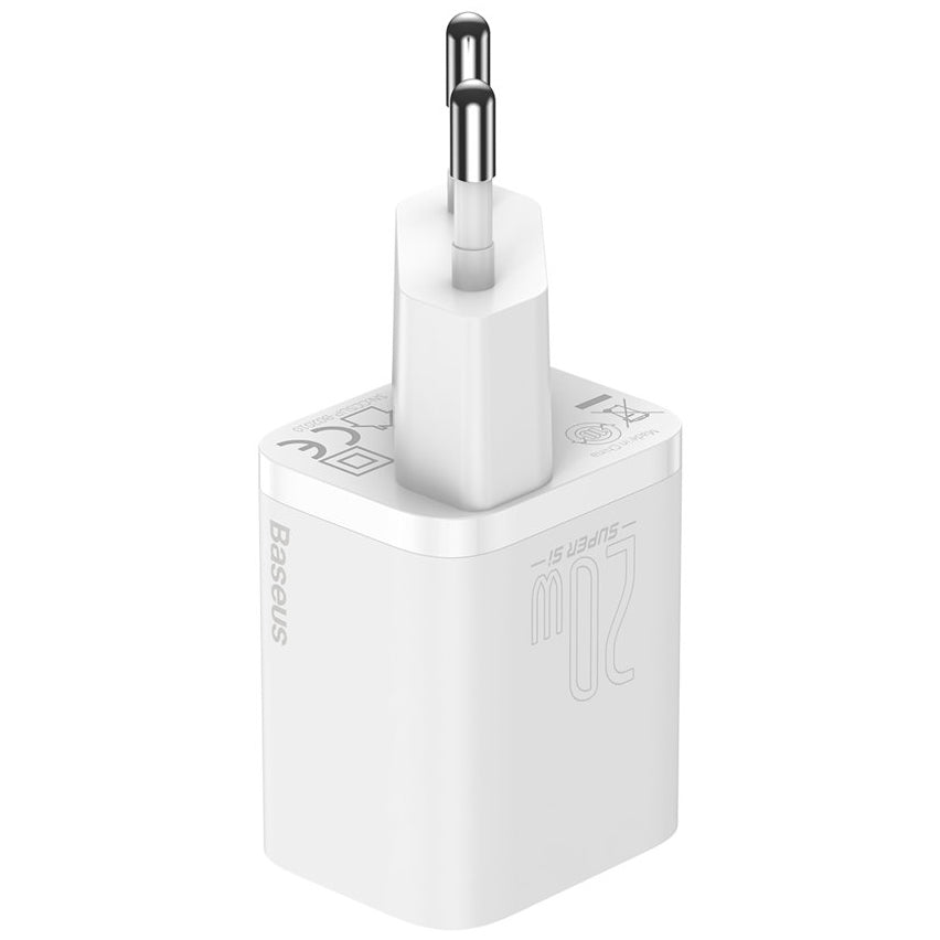 Baseus Super Si Netzwerk-Ladegerät, 20W, 3A, 1 x USB-C, Weiß CCSUP-B02