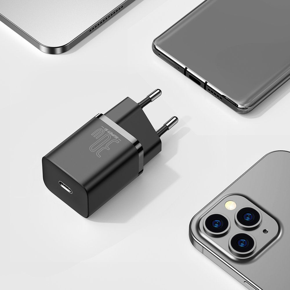 Baseus Super Si Netzteil 30W | 1x USB-C | Schwarz | PD & QC