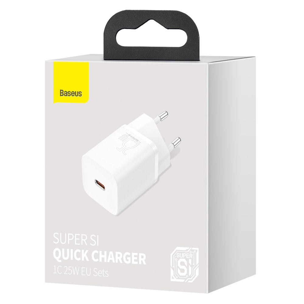 Baseus Super Si Netzwerk-Ladegerät, 25W, 3A, 1 x USB-C, Weiß CCSP020102