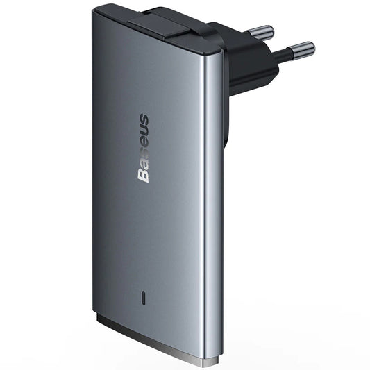Baseus GaN5 Pro Ultra Slim, 65W, 3.25A, 1 x USB-C, 1 x USB-C, Grijs CCGP150113