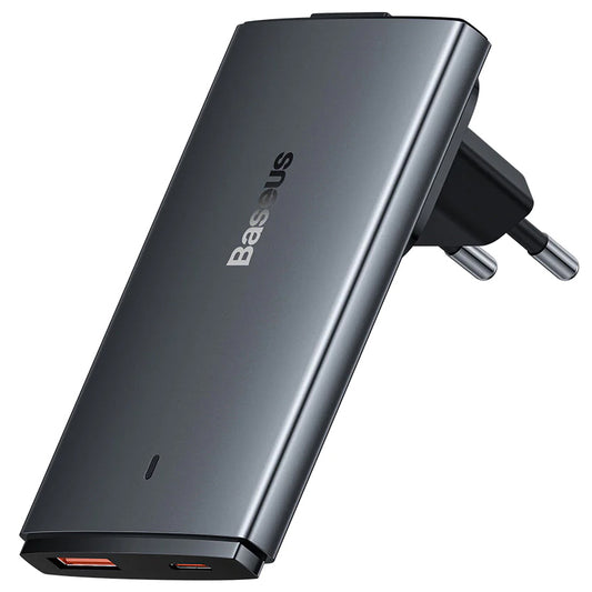 Baseus GaN5 Pro Ultra Slim, 65W, 3.25A, 1 x USB-C, 1 x USB-C, Grijs CCGP150113