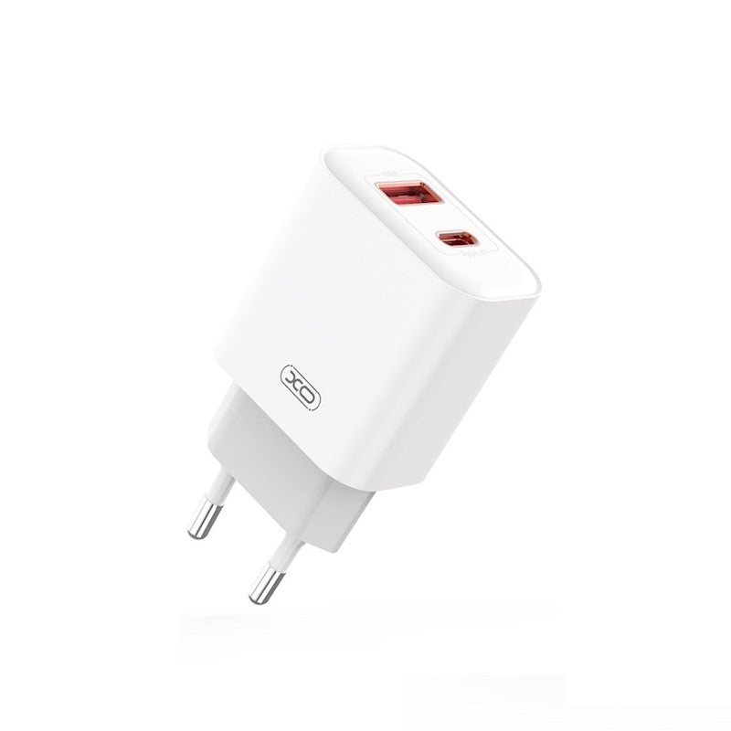 XO Design CE12 Netzteil 20W mit USB-C Kabel | 1x USB-A & 1x USB-C | Weiß
