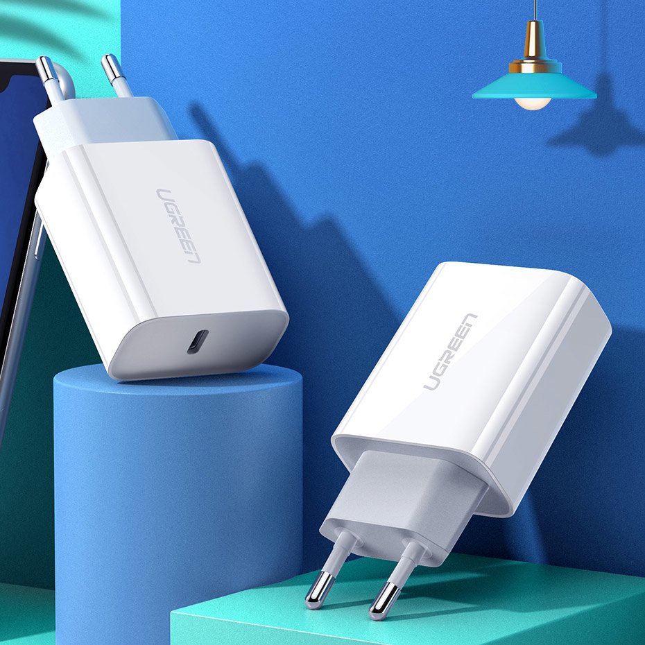 UGREEN CD137 Netwerkoplader, 18W, 3A, 1 x USB-C, Wit