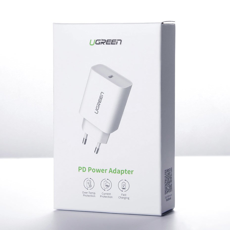 UGREEN CD137 Netwerkoplader, 18W, 3A, 1 x USB-C, Wit