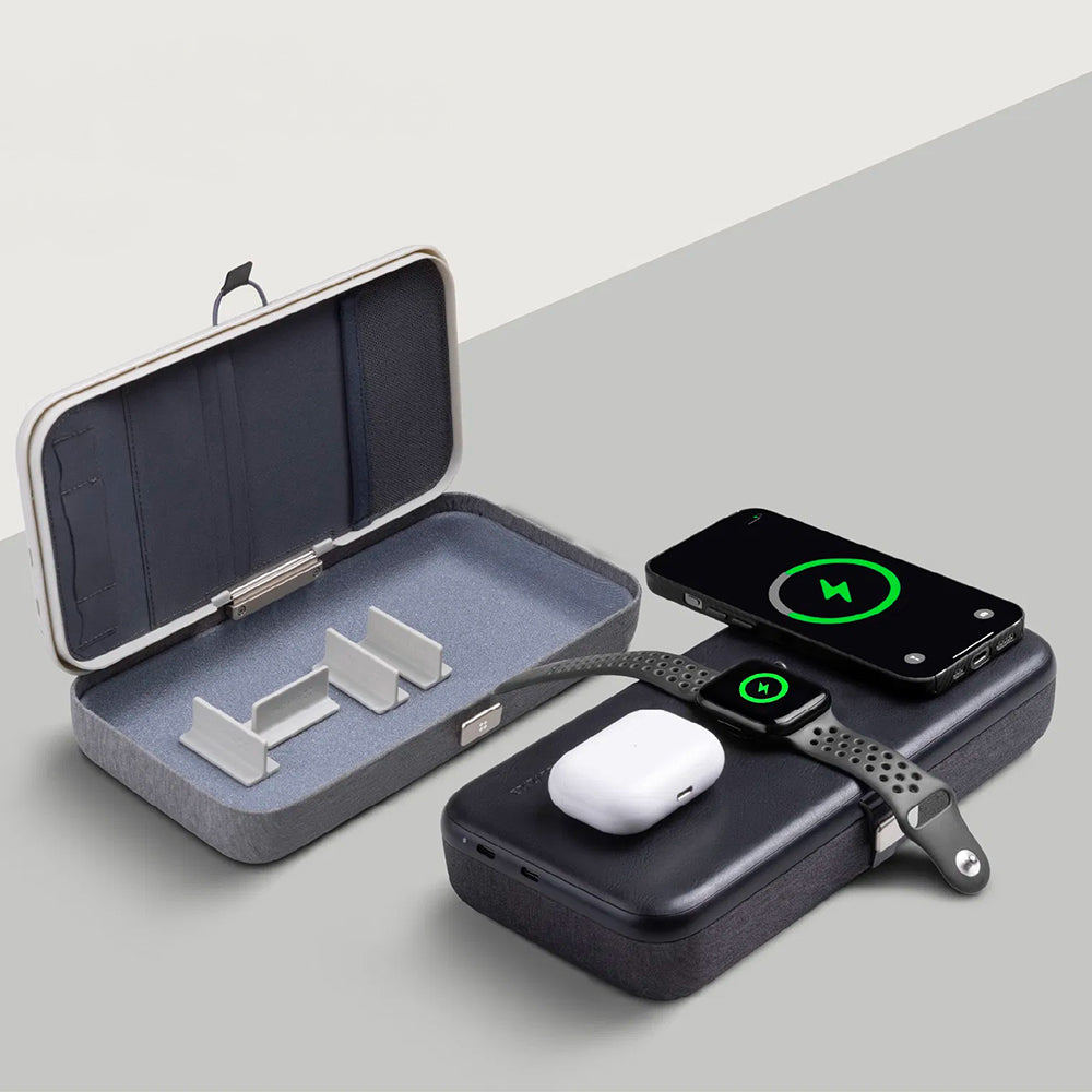 Chargeur Réseau Sans Fil Edizard PowerCube 3in1, 65W, 3.25A, 1 x USB-C, Gris